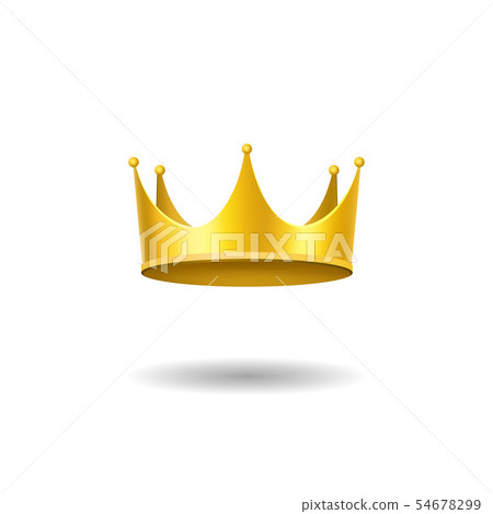 Realistic Detailed 3d Golden Crown Royal... - Stock Illustration ...