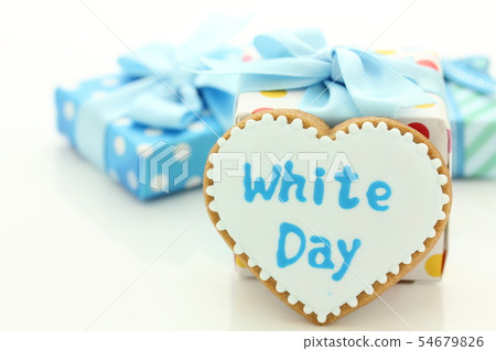 Icing Cookie White Day 54679826
