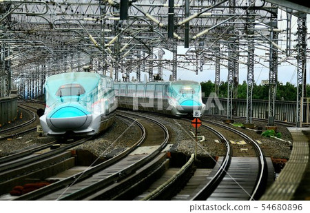 在Tohoku Shinkansen Nasu-Shiobara站 在Tohoku Shinkansen Nasu-Shiobara站 54680896
