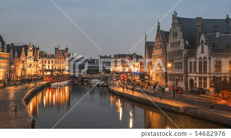 Historic Quarter in Gent, Belgium Historic Quarter in Gent, Belgium 54682976