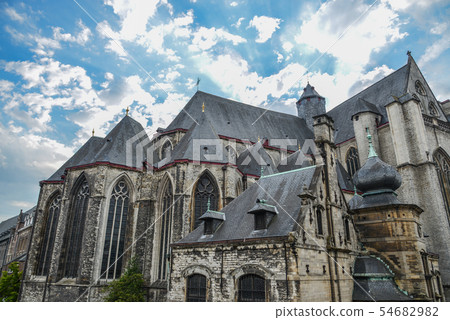 Ancient buildings in Gent, Belgium 54682982