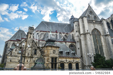 Ancient buildings in Gent, Belgium 54682984