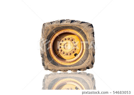 Old flat tire tires that separated from the Old flat tire tires that separated from the 54683053