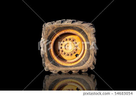 Old flat tire tires that separated from the Old flat tire tires that separated from the 54683054