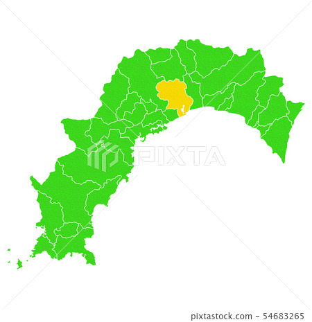 Kochi Prefecture and Kochi City Map 54683265