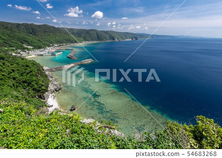 The sea seen from the cliff The sea seen from the cliff 54683268