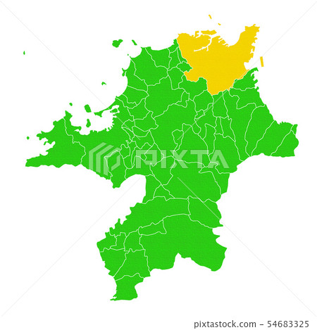 Fukuoka Prefecture and Kitakyushu City Map 54683325