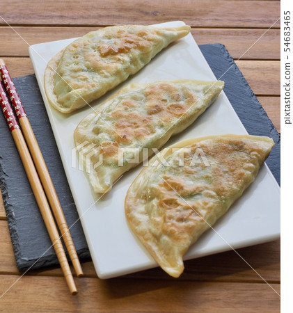 Asian food dumplings, fried dumplings Asian food dumplings, fried dumplings 54683465