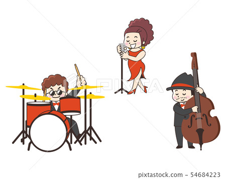 鼓手爵士歌手貝斯手 54684223