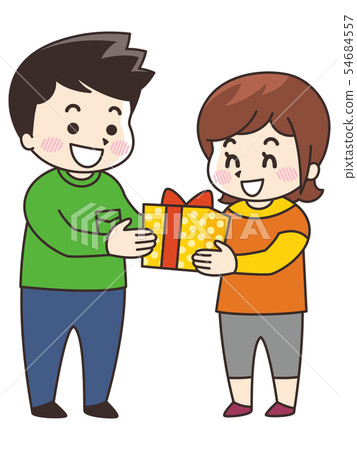 Young man giving a present 54684557