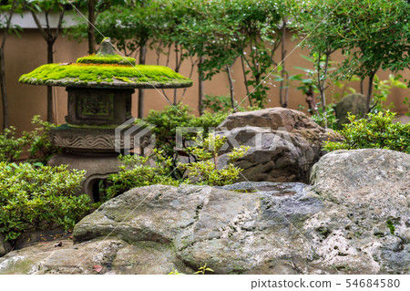 Japanese culture Fresh green ground temple image Japanese culture Fresh green ground temple image 54684580