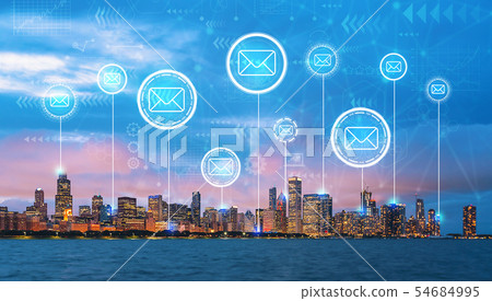 Emails with downtown Chicago 54684995