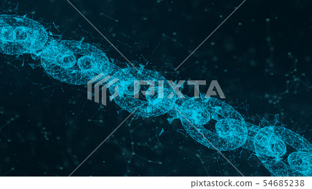 Depth of field, Network Chain Links Connections, 54685238