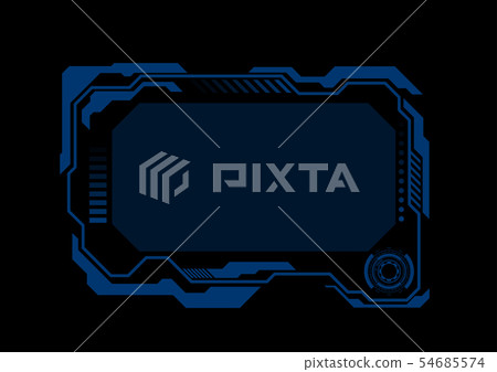 Dark blue technology futuristic HUD display - Stock Illustration ...