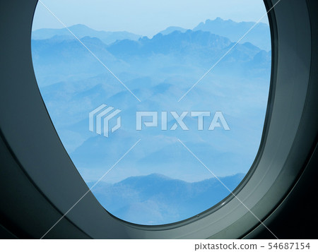 The view from the passenger seat in the plane The view from the passenger seat in the plane 54687154