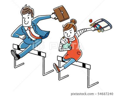 商人和主婦，跳過障礙的夫婦 54687240