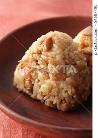 Rice ball of rice with rice Rice ball of rice with rice 54687480