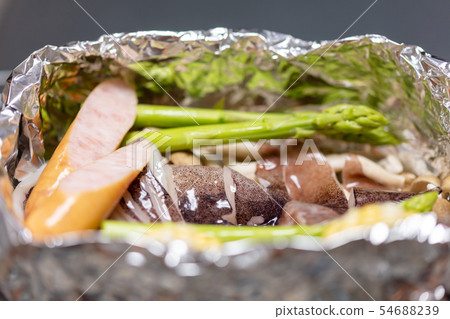 鋁箔烤，包烤，燒烤，燒烤，木炭烤，烤，bincho木炭，七環，露營，食品，木炭 54688239