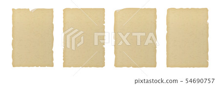 Old vintage textured ripped paper isolated on 54690757