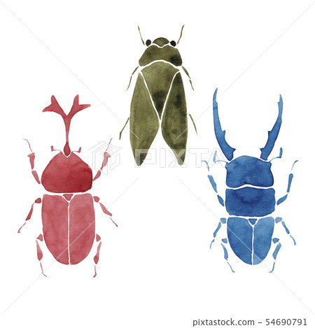 Summer insect illustration watercolor Summer insect illustration watercolor 54690791