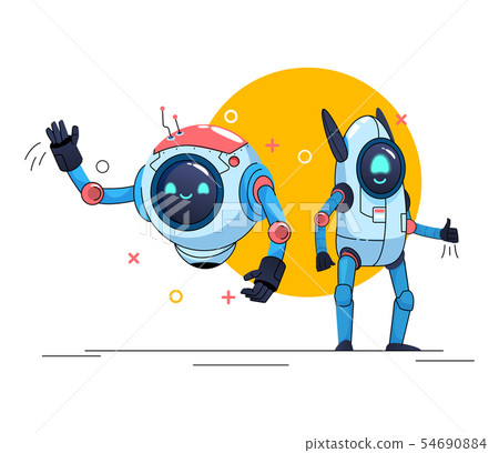 Two game style robots 54690884