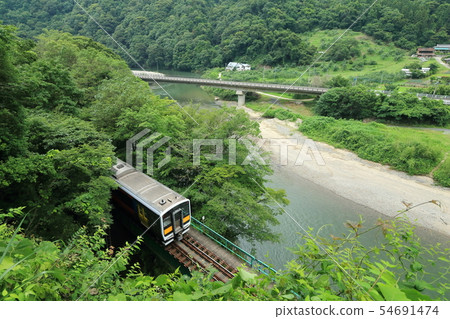 Suigun線“Kuji河和綠樹成蔭” 54691474