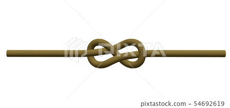 Rope flemish knot. 3d Vector illustration. 54692619