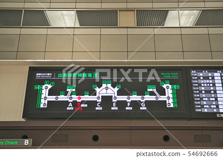 羽田機場離境安檢場所表示(B) 羽田機場離境安檢場所表示(B) 54692666