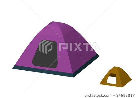 Camping tent. Isolated on white background. Vector - Stock Illustration ...