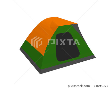 Camping tent. Isolated on white background. Vector - Stock Illustration ...