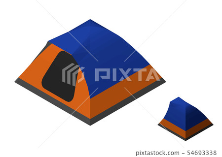 Camping tent. Isolated on white background. Vector - Stock Illustration ...