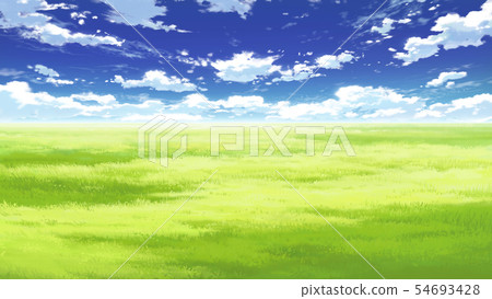 Blue sky and clouds and meadow 01_11 Blue sky and clouds and meadow 01_11 54693428