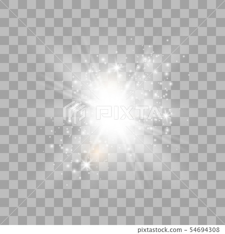 Glowing light burst explosion  54694308