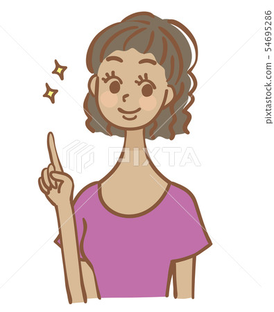 Illustration of a black woman giving advice 54695286