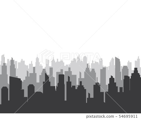 city skyline vector silhouette 54695911