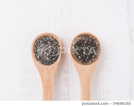 vegans replace eggs concept - chia eggs vegans replace eggs concept - chia eggs 54696380