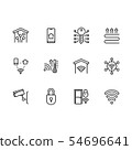 Smart home system icon simple symbols set. Contains icon smartphone, mobile app, heating 54696641