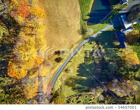 Farm at autumn in Woodstock, Vermont, USA 54697001