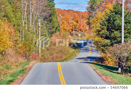 Highway at autumn day, Vermont, USA. Highway at autumn day, Vermont, USA. 54697066