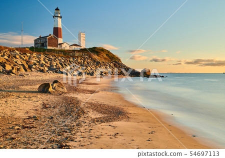 Montauk Lighthouse and beach 54697113