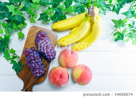 Peach and strawberry and banana 54698074