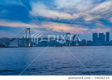 海邊東京的日落視圖 54698310