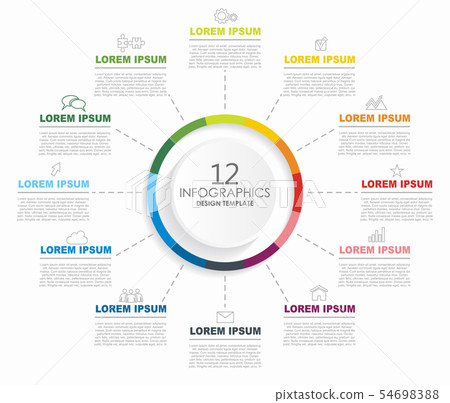 Infographic Design Template With Place For Your... - Stock Illustration ...