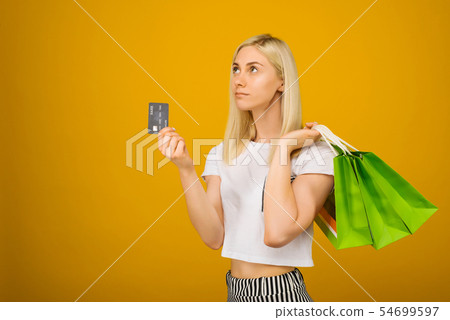 Close-up portrait of happy young beautiful blonde 54699597