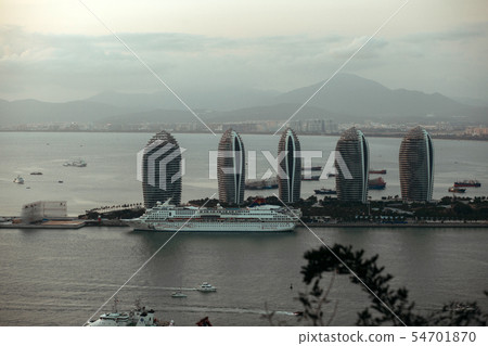 Phoenix - an artificial island off the coast of Hainan Island, China. 54701870