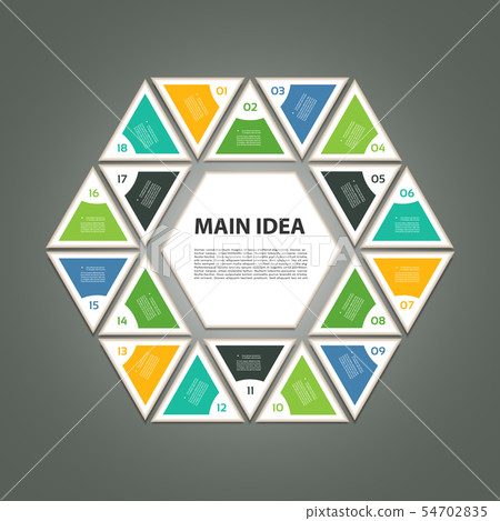 Cyclic diagram with eighteen steps . eps 10 54702835