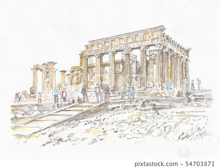 Afair寺廟在埃伊納島，希臘 54703871