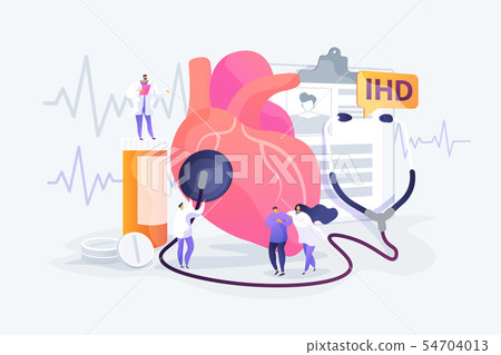 Ischemic heart disease concept vector illustration 54704013