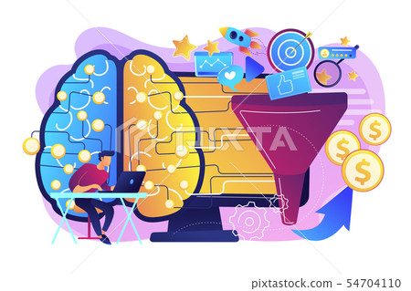 AI-powered marketing tools concept vector... - Stock Illustration ...