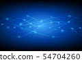 abstract technology curve lines on blue color 54704260